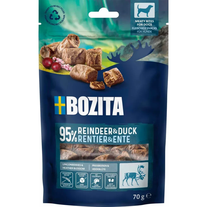 Bozita Snacks Meaty Bites Reindeer & Duck 70g