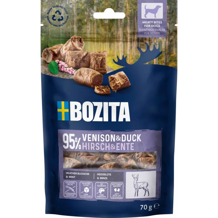 Bozita Snacks Meaty Bites Venison & Duck 70g