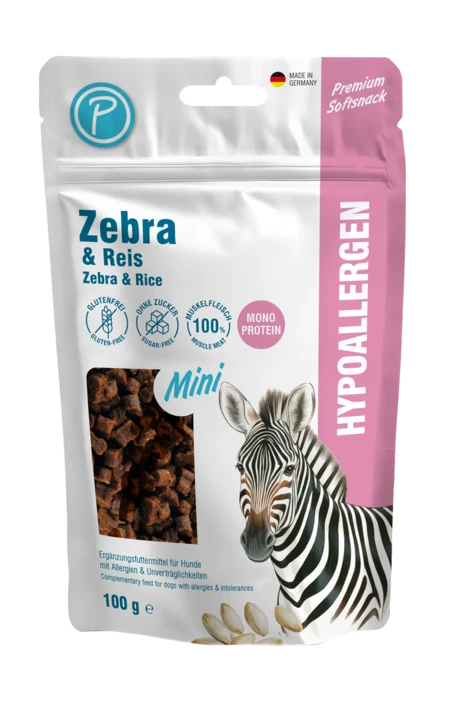 Petlando Hypoallergen Mini Softsnacks med Zebra - 100 g