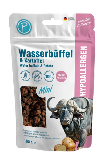 Petlando Hypoallergen Mini Softsnacks med Vandbøffel - 100 g