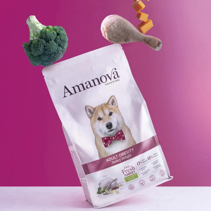 Amanova Lækker Kalkun - Fedtfattigt hundefoder mod overvægt - 10 kg