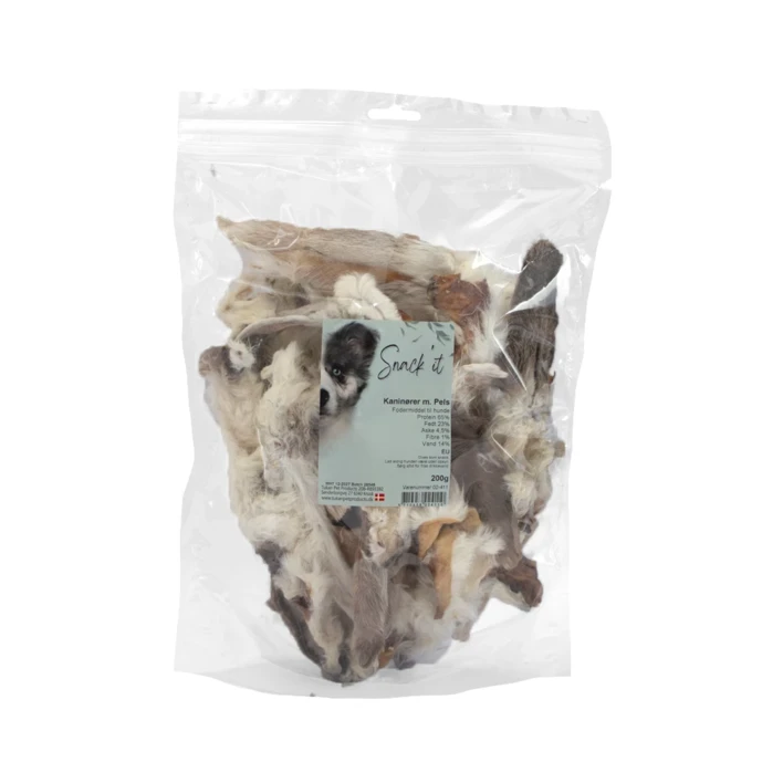 Snack'it Kaninører m. Pels 200g