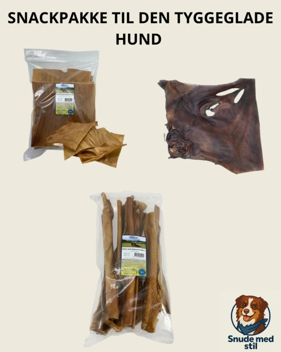 Snackpakke til den tyggeglade - stor hund