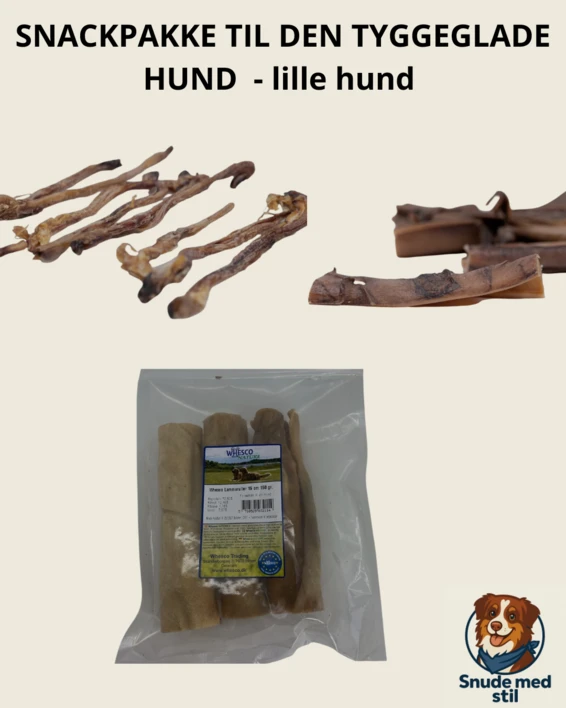 Snackpakke til den tyggeglade - lille hund