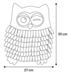 SNIFFING CARPET PLINKIE OWL BLUE 27x33x2,5CM