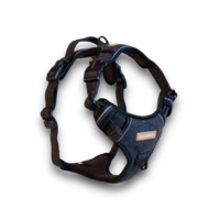 Adventure Trails hundesele - Black Herringbone Tweed Small