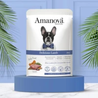Amanova Velsmagende Lam & Græskar - Kornfrit vådfoder til voksne hunde - 100 g